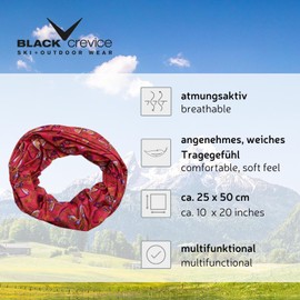 Black Crevice Multi Functional Towel Multi-Coloured orange/Weißen Blumen