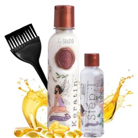 SHAEIO Ritual Botanico Keratina Organica 250 Ml Omega 9 + 12 Aceites Naturales Y Aminoácidos Que Aportan Brillo, Sedosidad Y Nutrición | Keratina para Alisar El Pelo | Tratamiento Capilar con Queratin