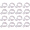 25Pcs White Plastic Windproof Hanger Hooks, Clothes Hanging Clips, Laundry