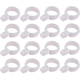 25Pcs White Plastic Windproof Hanger Hooks, Clothes Hanging Clips, Laundry Closet Rod Organization Tool for Suit and Garment Hangers