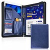 Zippered Padfolio Organizer, WRIYES Leather Planner Binder, 10.2 Inch Portfolio