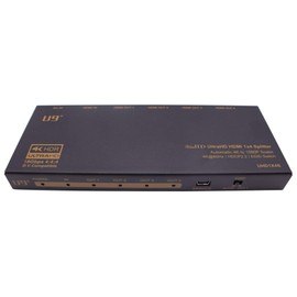 U9 ViewHD 1 in 4 Out HDMI 2.0 18Gbps 1x4 Splitter with Automatic 4K to 1080P Downscaler / 4K@60Hz / HDR and Dloby Vision/HDCP 2.2 to HDCP 1.4 Converter/Model: UHD1X4S