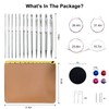 Tunisian Crochet Hooks Set Interchangeable with Case - 26pcs Metal