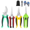 5‑Piece Garden Pruning Shears Set with Gloves & Storage Bag