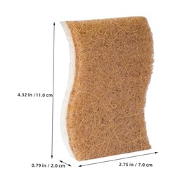 FOMIYES Wood Pulp Cotton Rag Sponges 8 Pack Kitchen Dish Sponges for Pots Bowls and Utensils