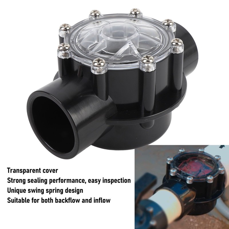 Pool Swimming Pool Check Valve, 2 Inch 2 Way Straight
