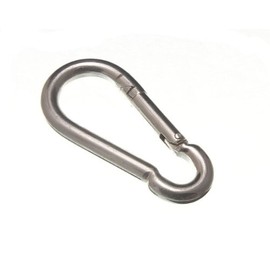 6 Of Snap Spring Clip Carbine Hook Carabiner 8Mm 5/16 Inch Bzp Steel