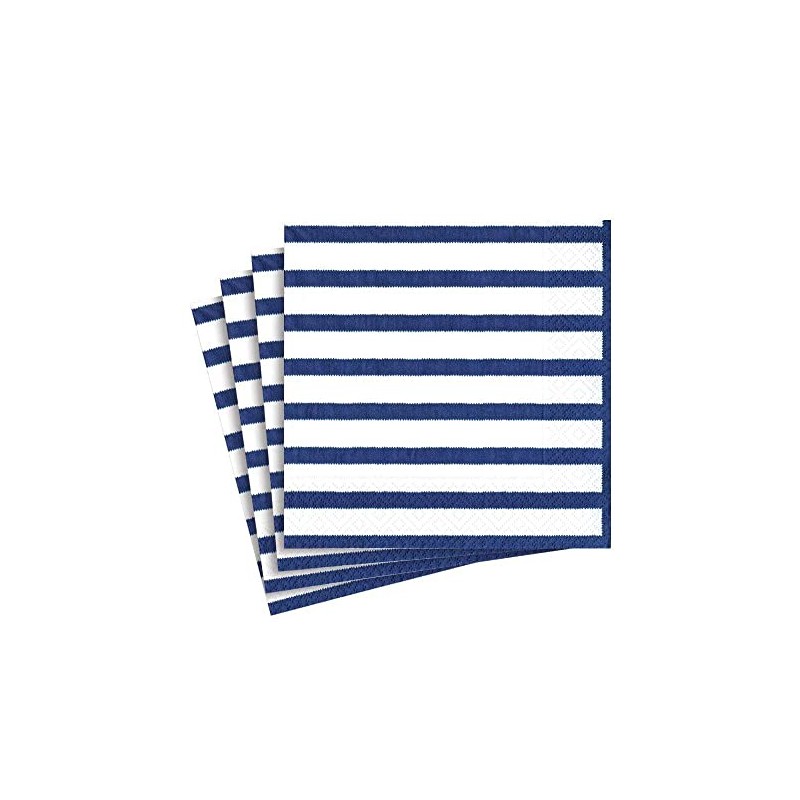 Entertaining with Caspari 20-Pack Bretagne Luncheon Napkins, Blue