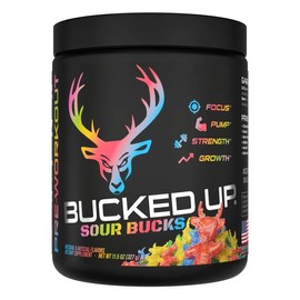 Bucked Up Pre Workout Supplement 30 Servings Fitness Edible Healthcare Dietary:_Sour Bucks