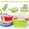 NATUREKIT 4 Collapsible Silicone Food Storage Containers,Kitchen Stackable Leftover Bento