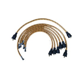 Core Coil 7mm Cloth Covered Spark Plug Wire Set Vintage Wires Inline 6