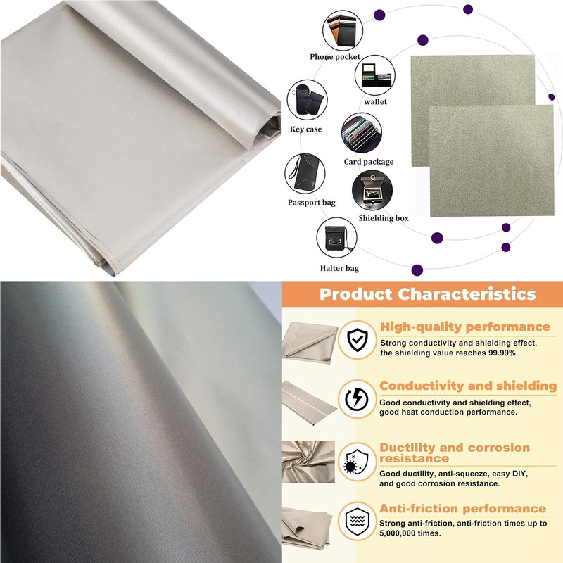 Faraday Cloth 110 x 50 cm for Faraday Cages and