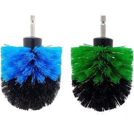 2-Pack Cone Drill Powered Brush Attachment for Cleaning Bathrooms, Kitchens, Showers, Grout, Auto Detailing, Rims and More