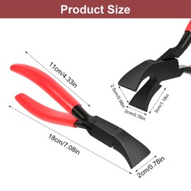 Folding Pliers 45°, Folding Pliers, Sheet Metal Pliers, Wide 22 mm, Bending Pliers, Folding Tool with Non-Slip Handle, Roofing Tool for Bending, Smoothing Sheet Metal (Red)