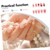 Healvian Short Oval Thick Nails Press on Set 24pcs Natural