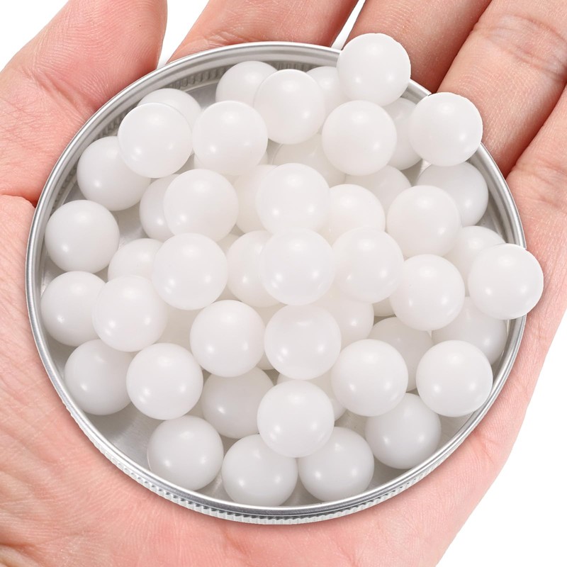 sourcing map 100pcs POM Bearing Balls 1/2" 12.7mm Solid Plastic