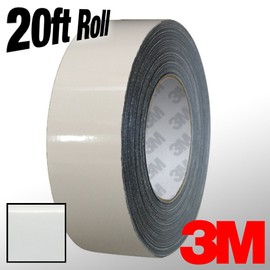 3M 1080 White Gloss Vinyl Detailing Wrap Pinstriping Tape 20ft Roll (1 Inch x 20ft)