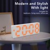 Digital Alarm Clock 3 Levels Brightness Orange Number Desktop LED