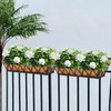 GMSLuu 2PCS Rectangular Hanging Baskets Planter,24" Indoor Outdoor Hanging Baskets