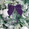 LiBongTa 12 PCS Purple Bows 5" Velvet Ribbon Bow, Decoration