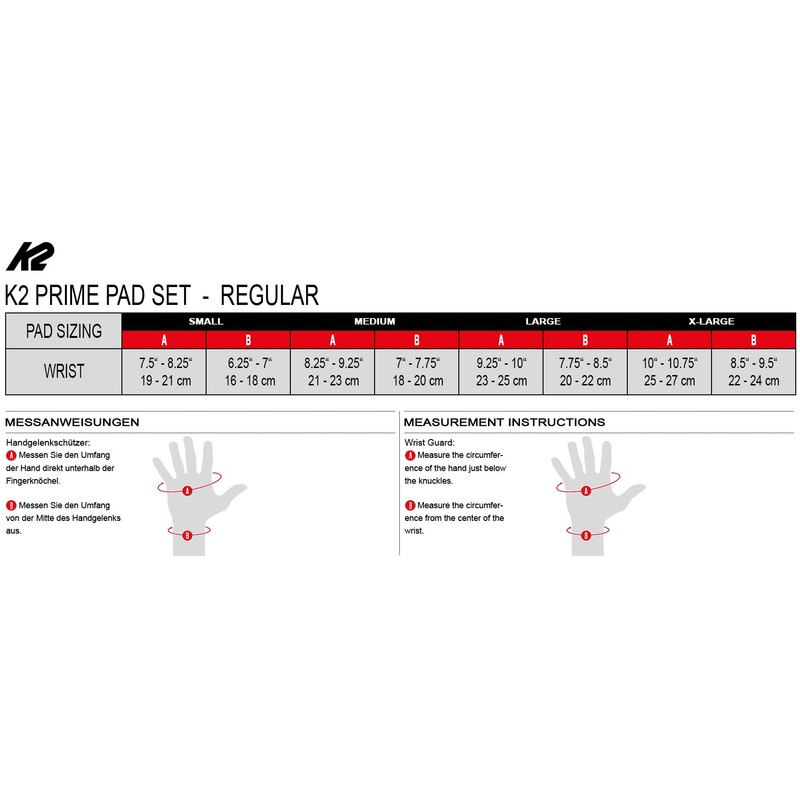 K2 K2 Prime Wrist Guard 30E1413.1.1.L Unisex Inline Skates Black