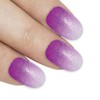 False Nail Bling Art Magenta Gel Ombre Oval 24 False