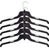 HangOn Shirt Hangers Recycled Plastic with Notches, Black, 19 Inch