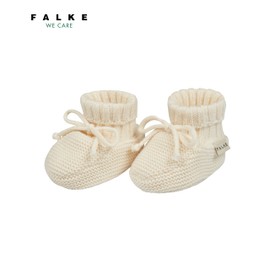Falke Unisex Baby Knitted Shoe B So Cotton Plain 1 Pair Socks, Beige Pearl 2022, 1-6 months