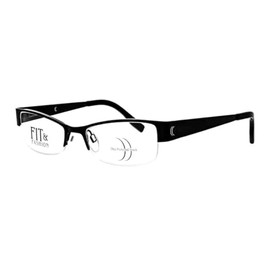 DEA Eyewear Extended Fit & Fashion For Women | Frames only, RX Ready, Anzio Black 128mm (5.04in)
