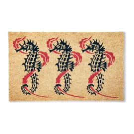 Entryways Victoria and Albert Museum Coir Doormat - Seahorses, 24"x36"