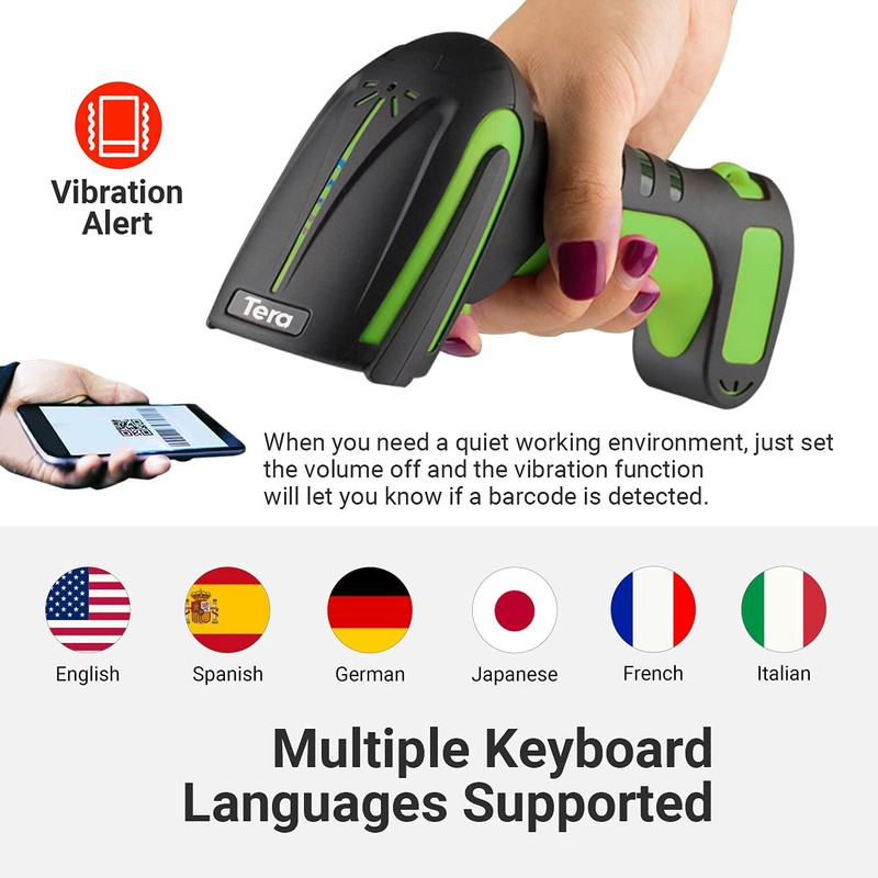 Tera Pro (Extreme Performance) Industrial Wireless Barcode Scanner 2D QR