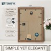 TENIBYC 12x16 Picture Frame Set of 3 - Natural Walnut,