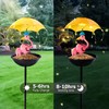 DUNGGLE Solar-Powered Bird Feeder with LED Flamingo Light - Vibrant