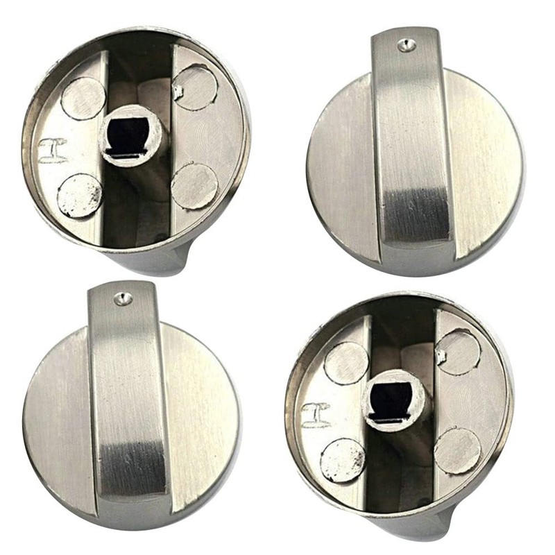 ELEGANTTIN 4 PCS Gas Stove Knob 6mm Universal Cooker Replacement