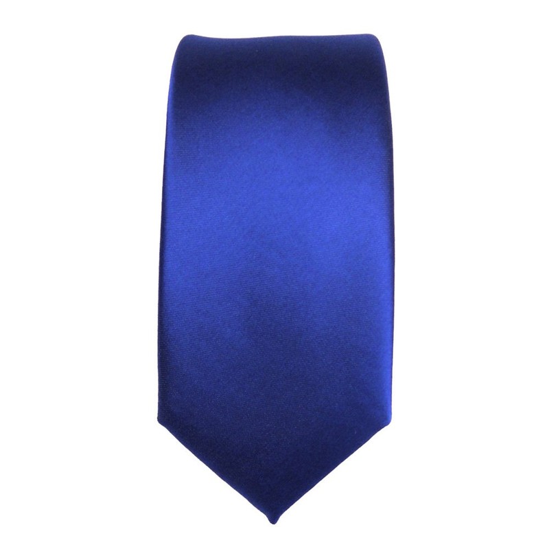 TigerTie Slim Satin Tie in Solid Colour in Various Colours