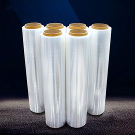 BM PAPER Stretch Wrap Industrial Strength 4 Pack 18" x 1000 Ft | 80 Gauge Clear Cling Plastic | Durable Self - Adhering for Pallet Supplies Packing Moving Heavy Duty Shrink Film Roll