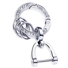 MKMC Key Ring, Women's, Sparkly Design, Ring, Car, Home, Bicycle, Key Compatible