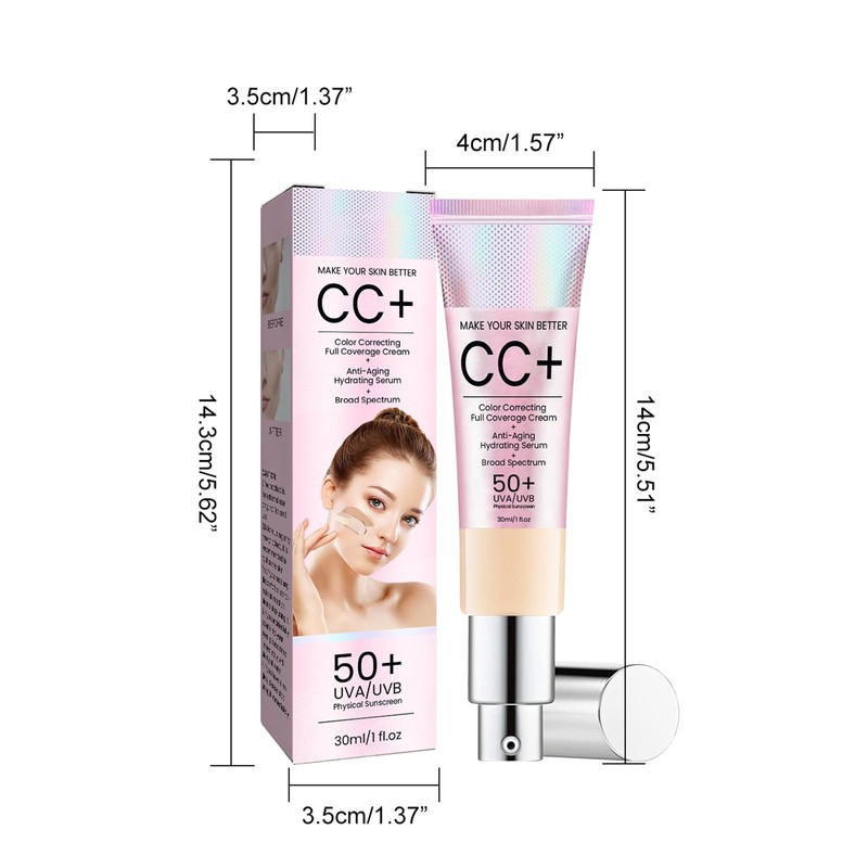 Tkekruh CC Cream Colour Correcting 30 ml, CC Creme Foundation