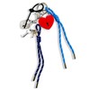 Macaroni Edge Bag Charm Heart Padlock Lanyard Key Holder Key