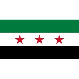 2 x Syrian Flag Car Sticker 8 x 5 cm