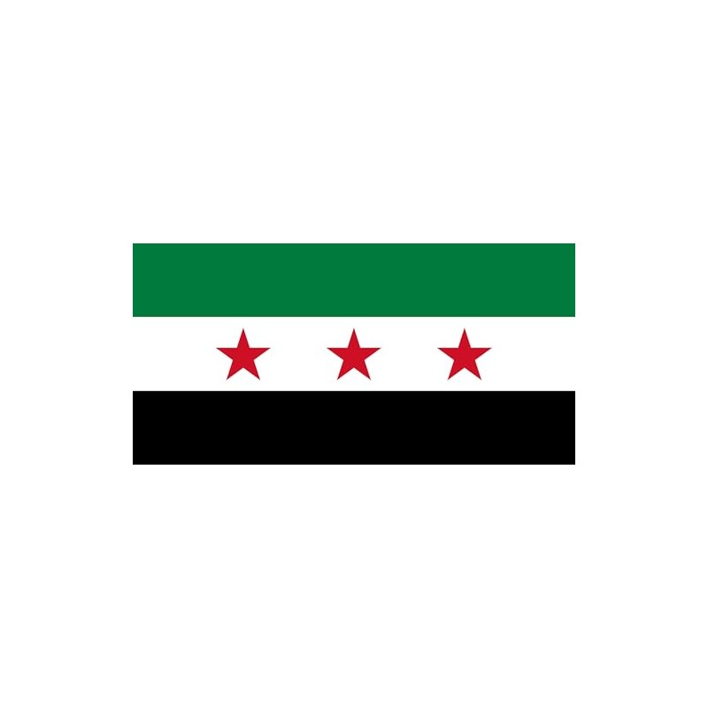 2 x Syrian Flag Car Sticker 8 x 5 cm