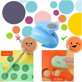 Craft Punch Craft Craft Paper Punch Mini Craft Punch Hole Punch 1 Hole DIY Craft Kindergarten Teacher Teaching Tools Office Children Random Color (Diameter 25mm, 15mm, 37mm Daisies)