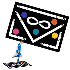 Football Training Mat – Non-Slip Soccer Training Mat with Woven Fabric & Rubber Base – Shock-Absorbent for Kids/Adults – Perfect for Dribble Drills Indoor/Outdoor（23.6 * 35.4inch)