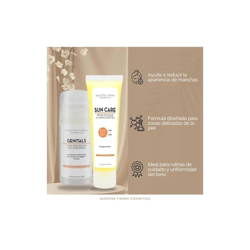Nuestra Tierra Cosmética Kit Genitals Crema Despigmentante Zonas Íntimas 100ml