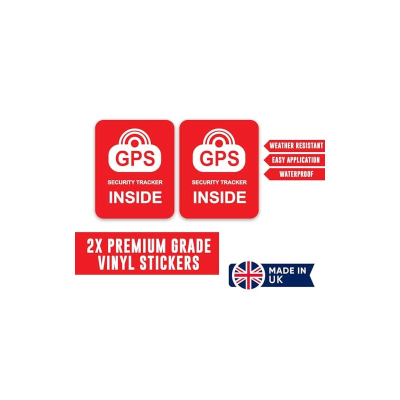 (2 Pack) GPS Security Tracker Inside Sticker (2 Pack) for