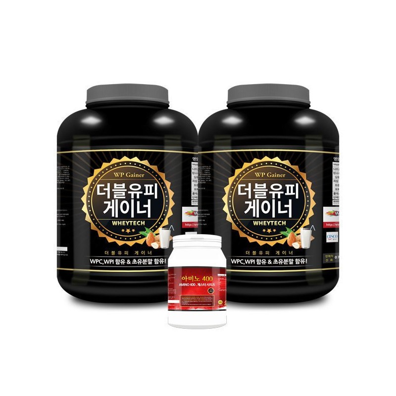 1+1 WP게이너 단백질 헬스보충제 4kg/보충제2통+아미노증정 1+1 WP Gainer Protein Health