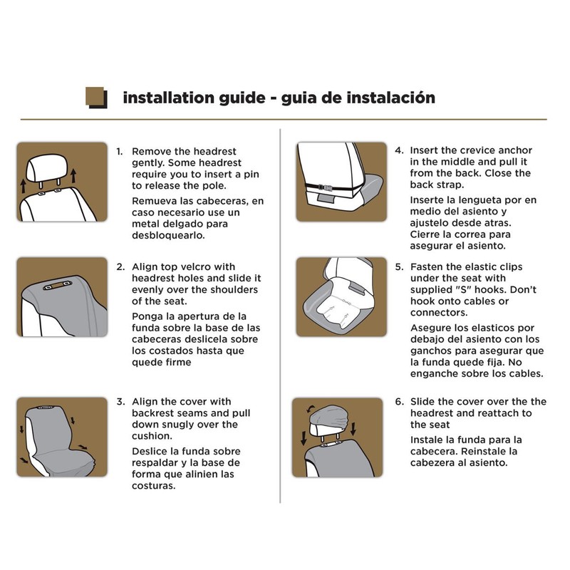 Advanced Performance Car Seat Covers - Instant Install Sideless Fronts