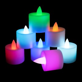Elegani Flameless Color Changing Tealight Candles – 24 Pack LED Multi-Color