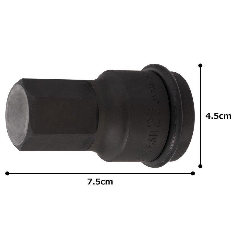 Tone Hexagon Socket for Impact 6AH-27 Insertion Angle 0.7 inch