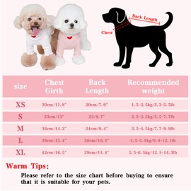 Yaopelky Dog Shirt for Small Medium Dogs Striped T-Shirt with Heart Embroidery Stretchable Ruffle Dog Clothes for Chihuahua Schnauzer Yorkie Shih Tzu (Pink, XL)